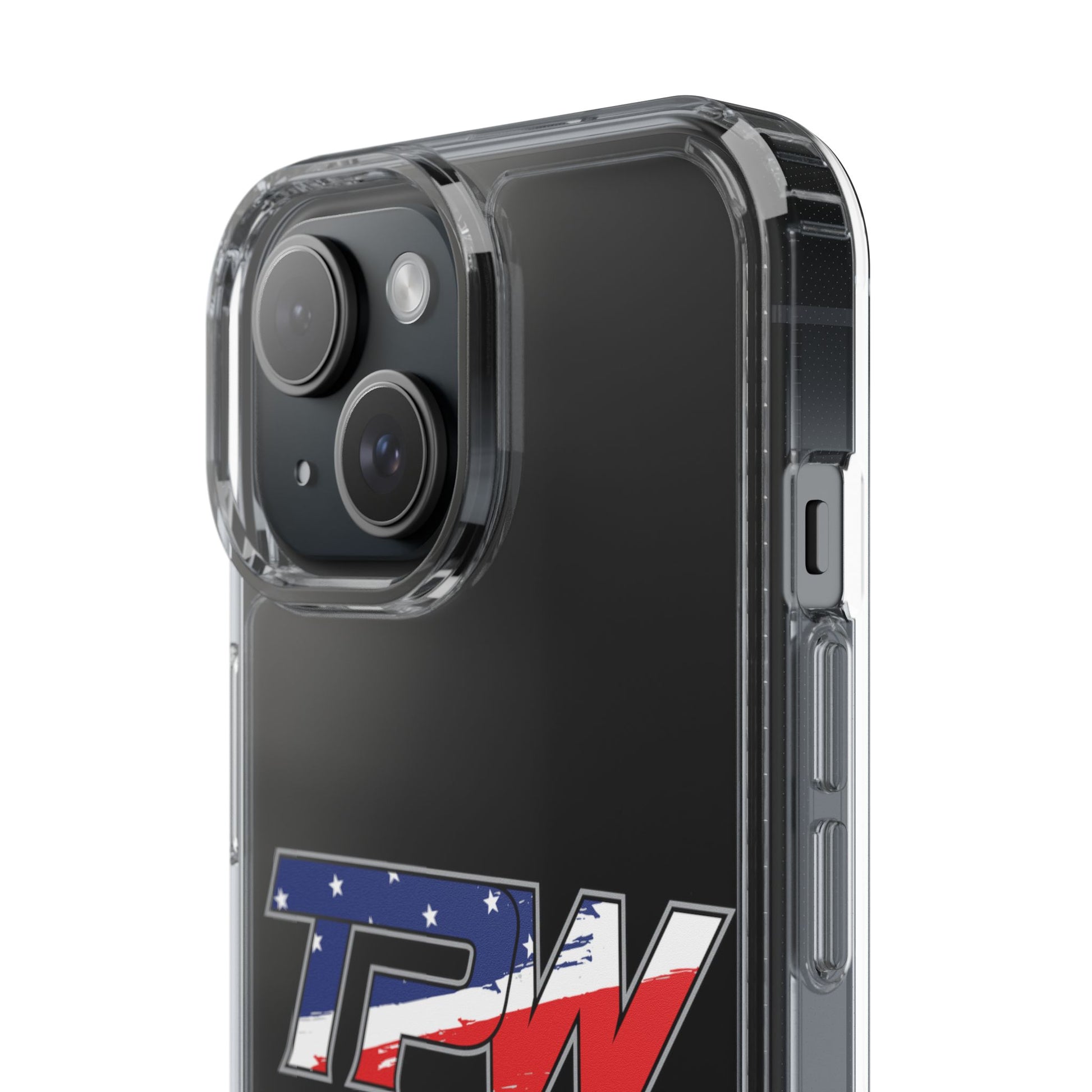 Team Porcelli Wrestling Clear Phone Case — TPN Logo with American Flag Accent