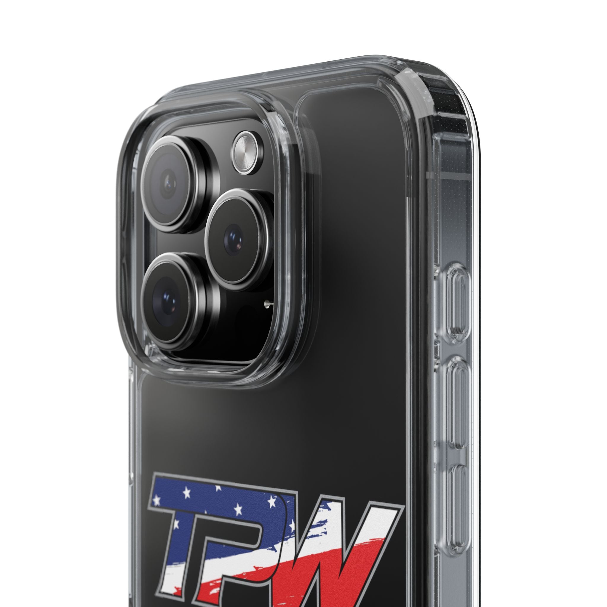 Team Porcelli Wrestling Clear Phone Case — TPN Logo with American Flag Accent
