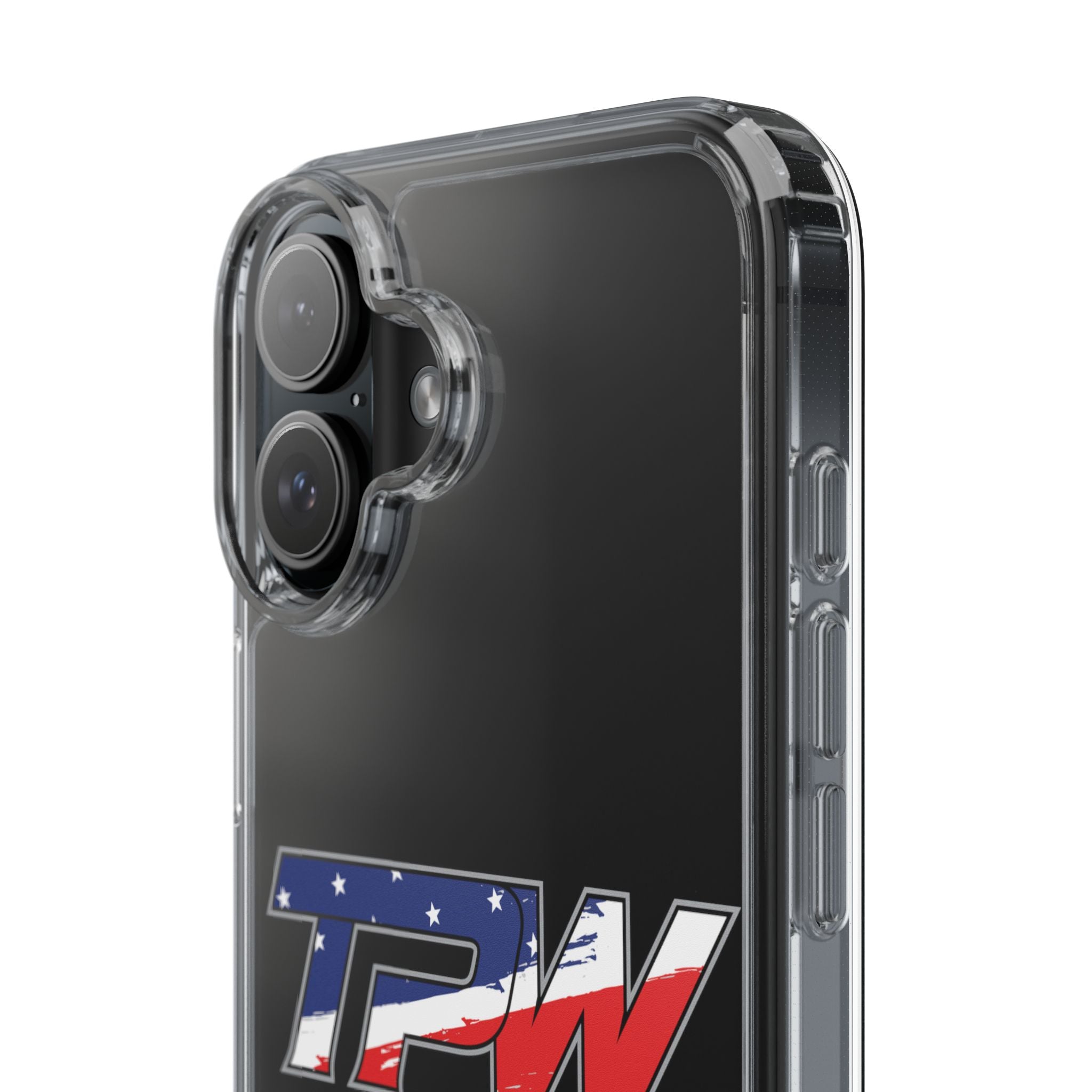 Team Porcelli Wrestling Clear Phone Case — TPN Logo with American Flag Accent