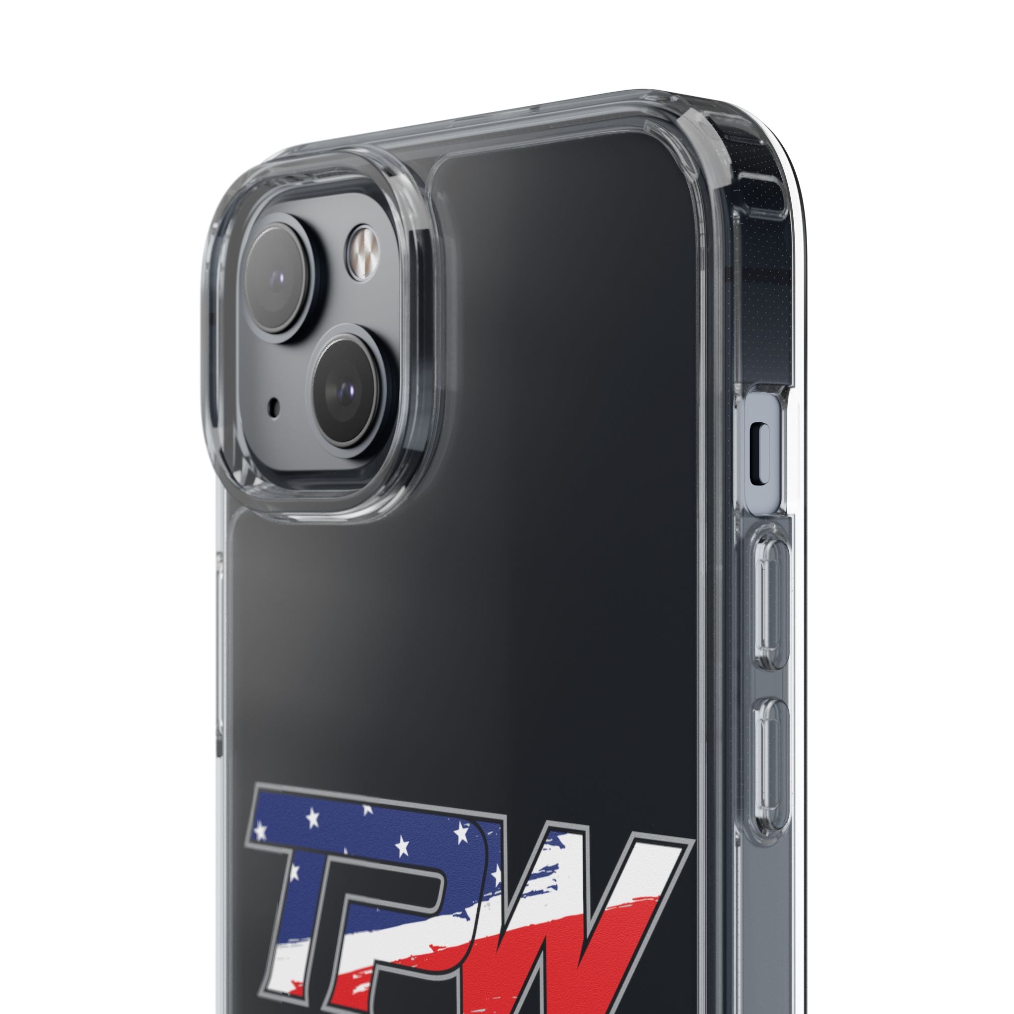 Team Porcelli Wrestling Clear Phone Case — TPN Logo with American Flag Accent
