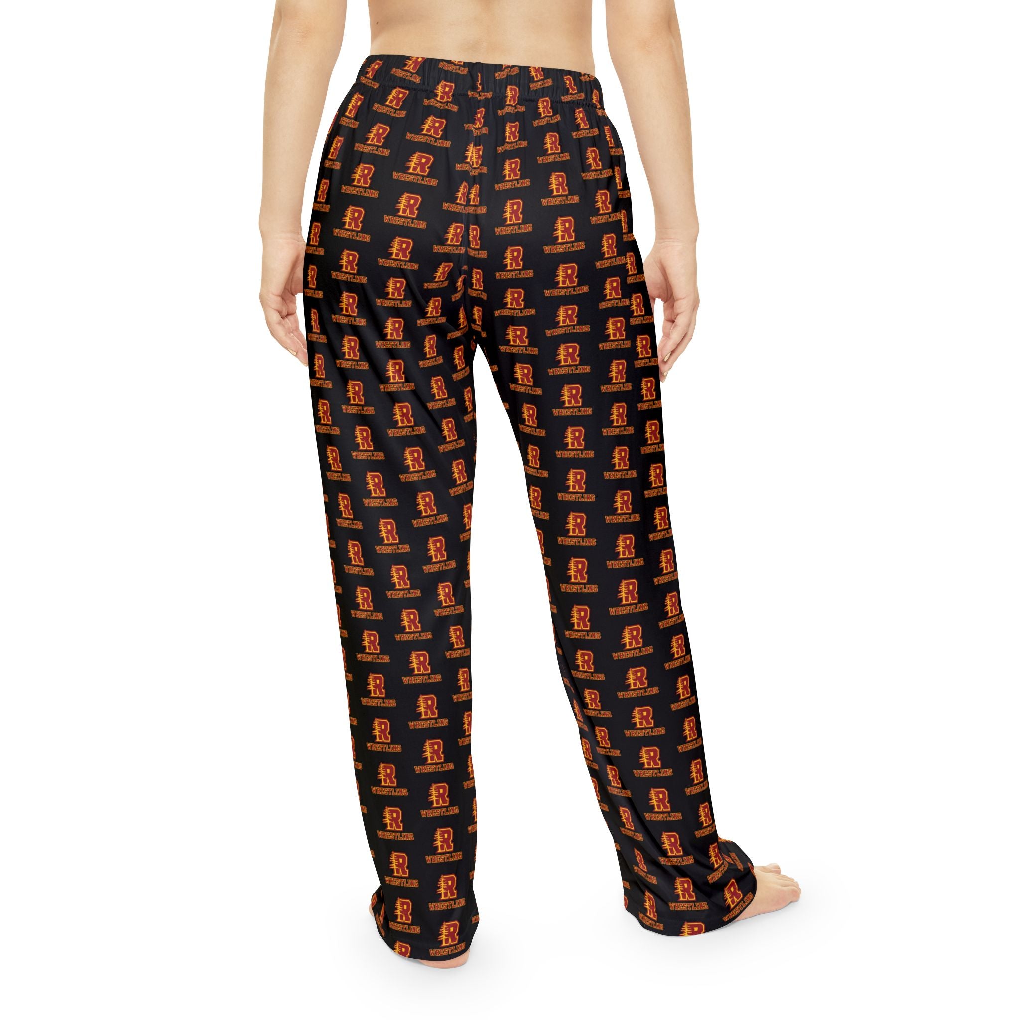 Women's Redwoods Pajama Pants - All-Over Orange Skull Pattern Lounge Sleepwear