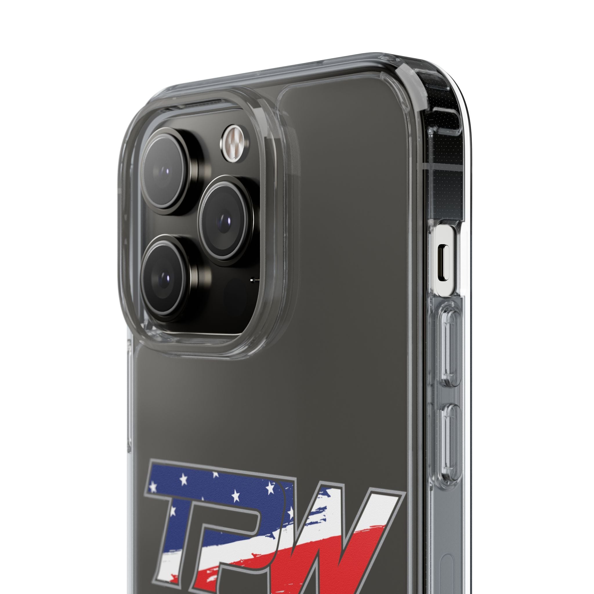Team Porcelli Wrestling Clear Phone Case — TPN Logo with American Flag Accent