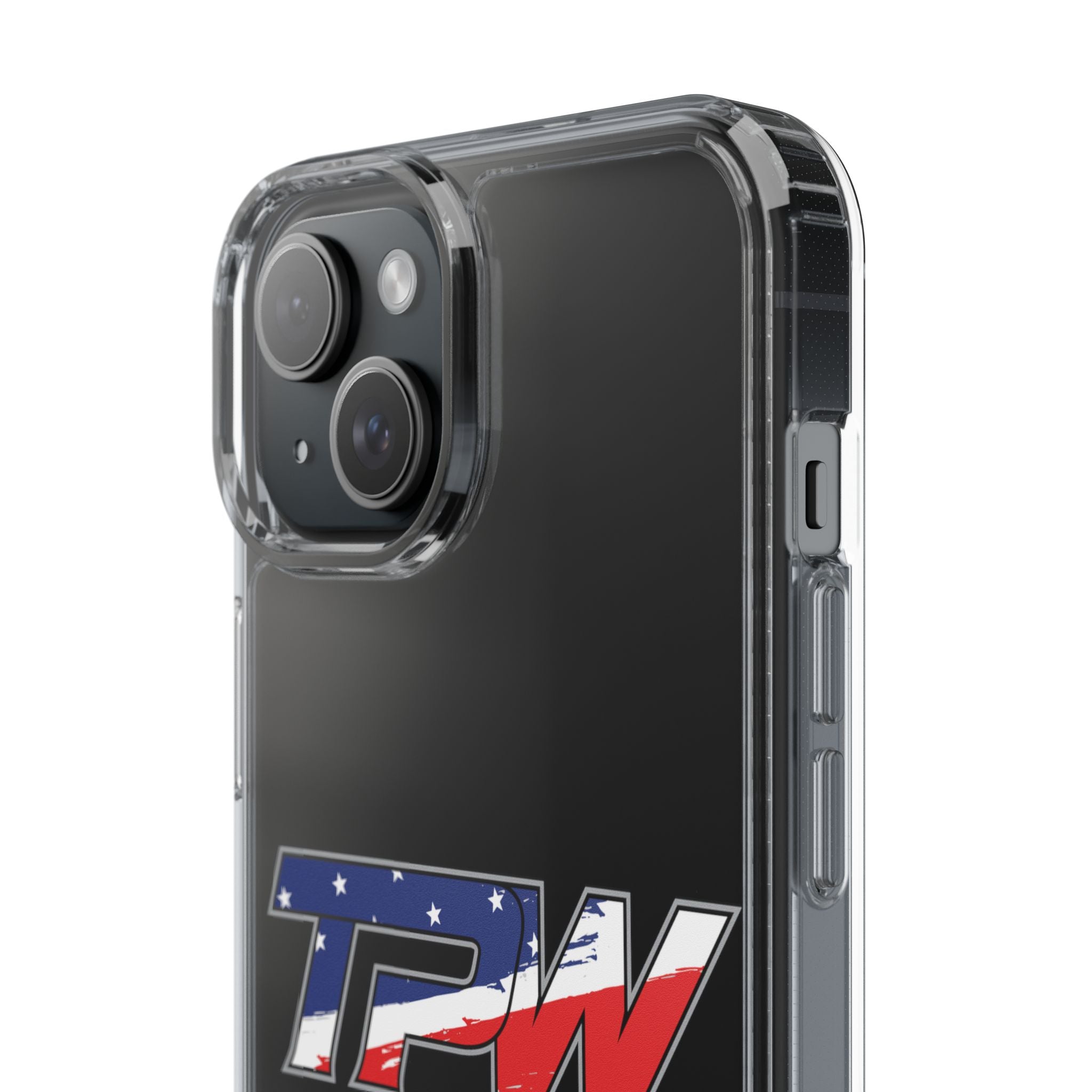Team Porcelli Wrestling Clear Phone Case — TPN Logo with American Flag Accent