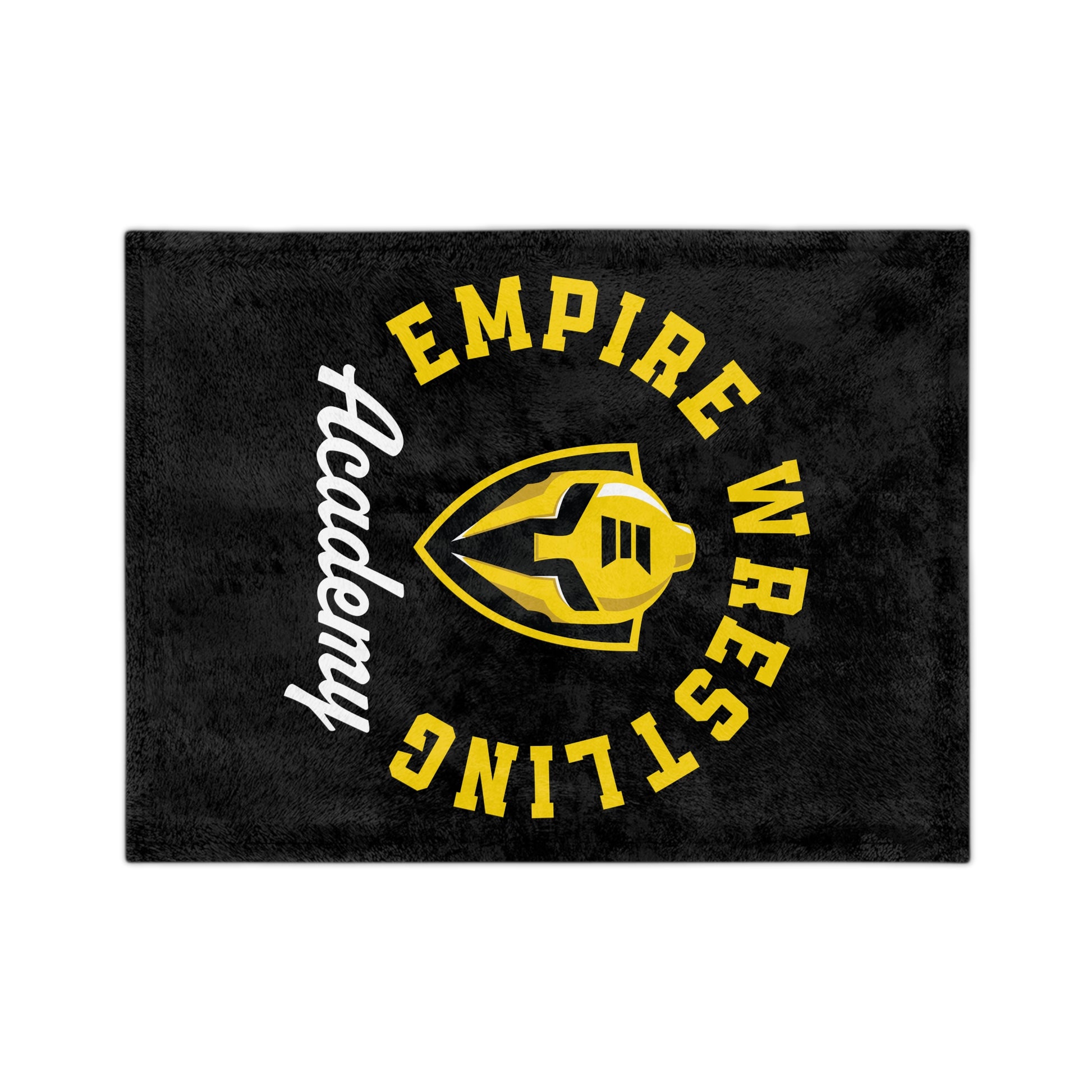 Empire Wrestling Academy Velveteen Microfiber Blanket — Black & Gold Team Throw