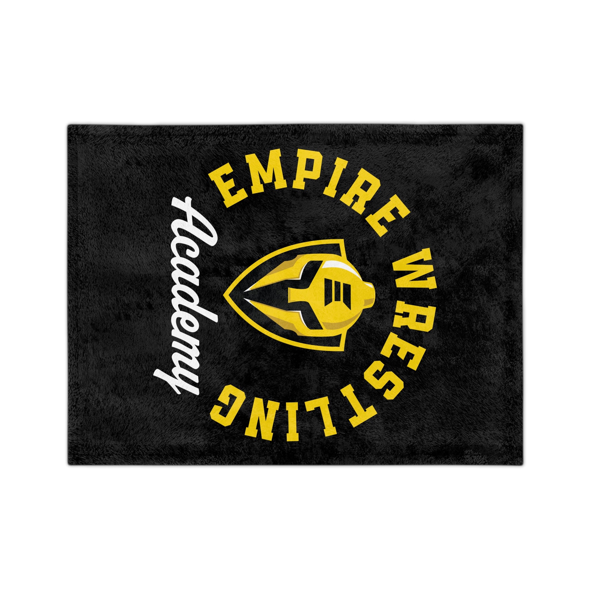 Empire Wrestling Academy Velveteen Microfiber Blanket — Black & Gold Team Throw