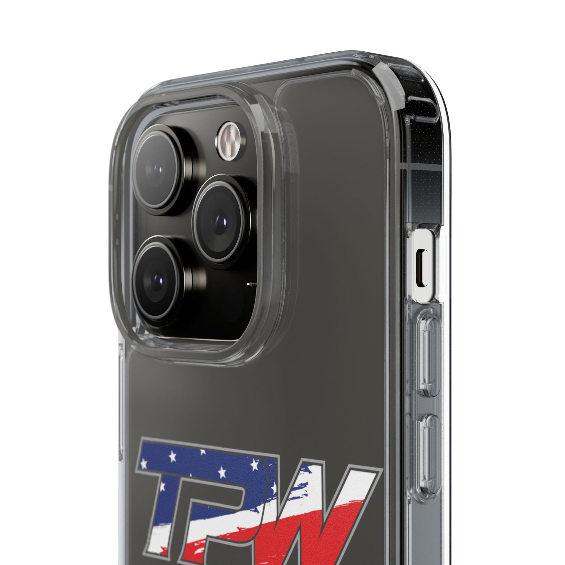 Team Porcelli Wrestling Clear Phone Case — TPN Logo with American Flag Accent
