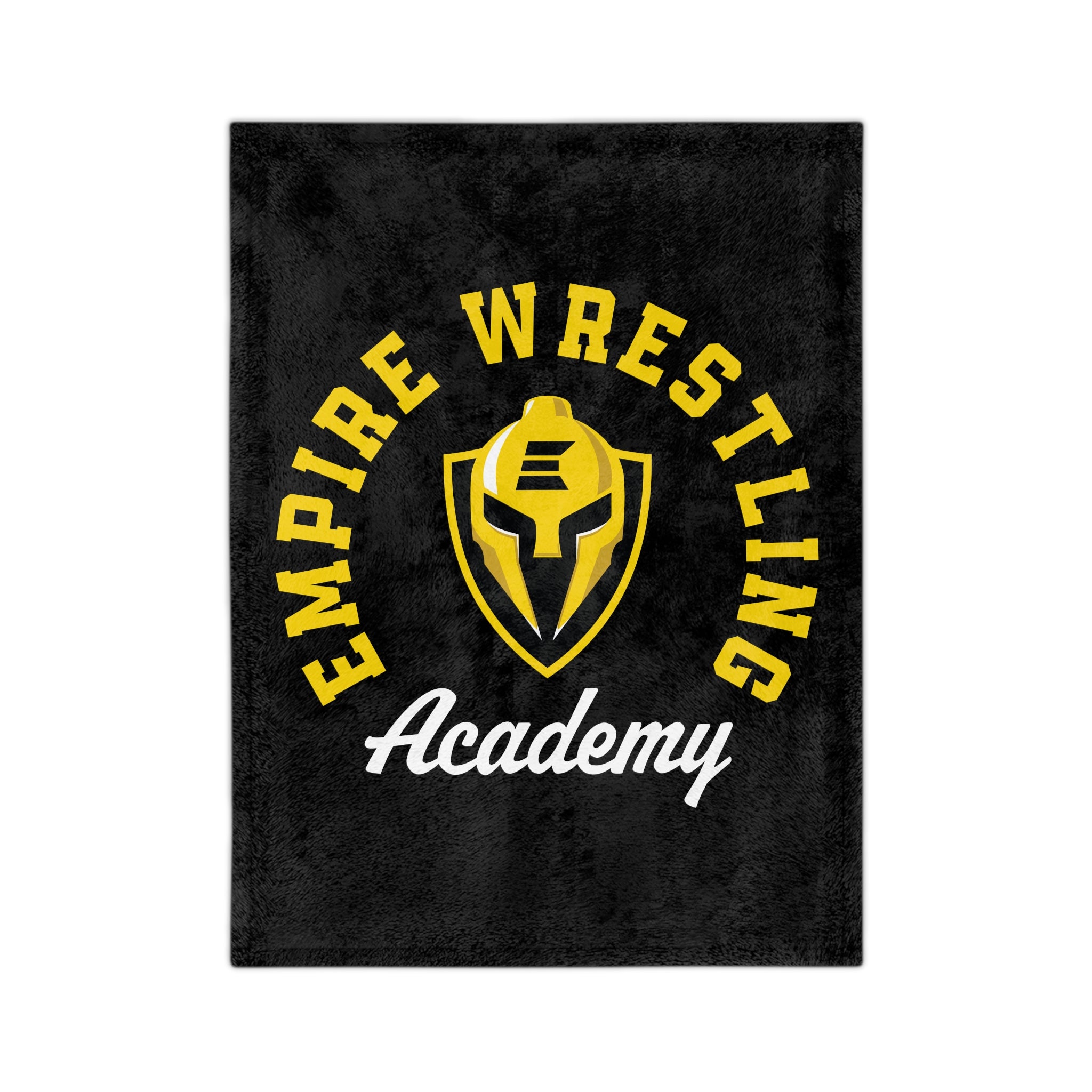 Empire Wrestling Academy Velveteen Microfiber Blanket — Black & Gold Team Throw