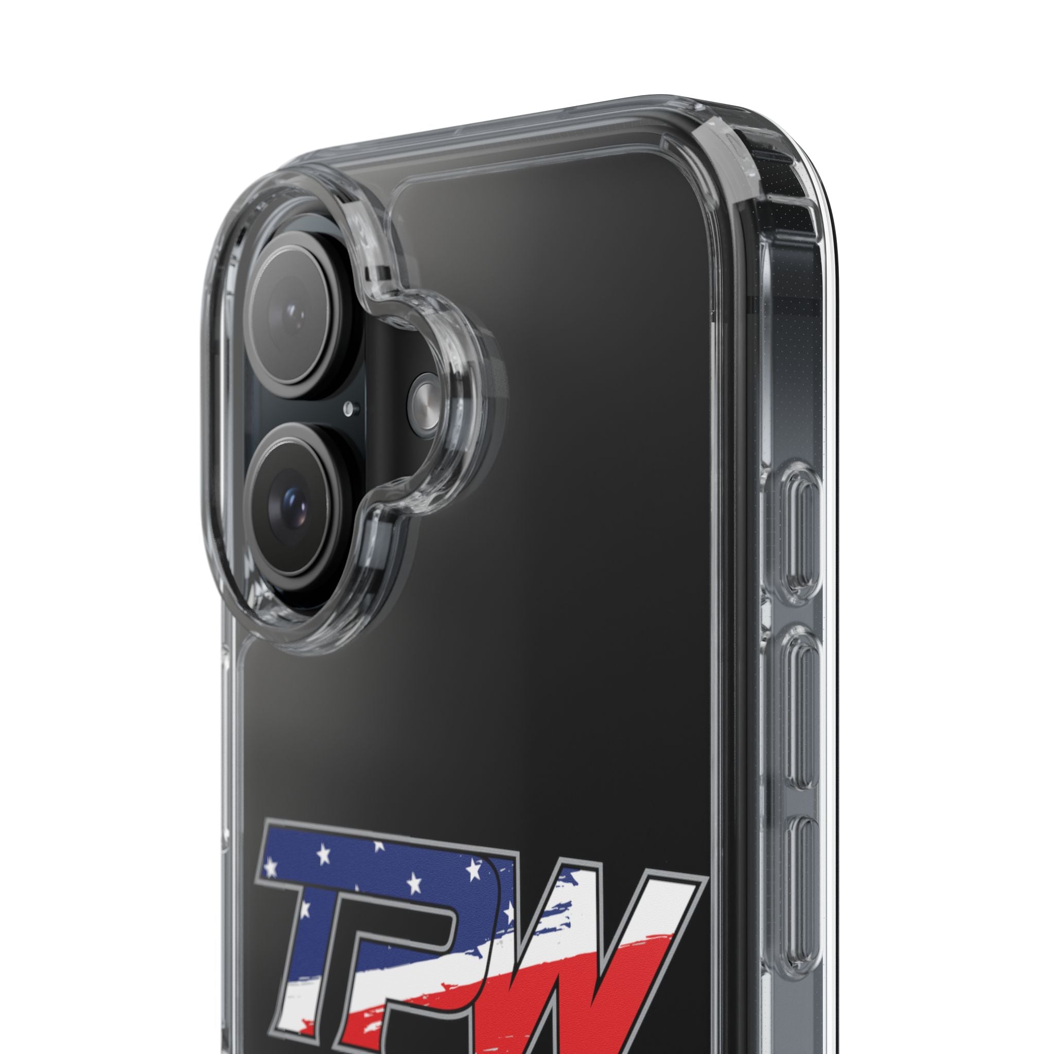 Team Porcelli Wrestling Clear Phone Case — TPN Logo with American Flag Accent