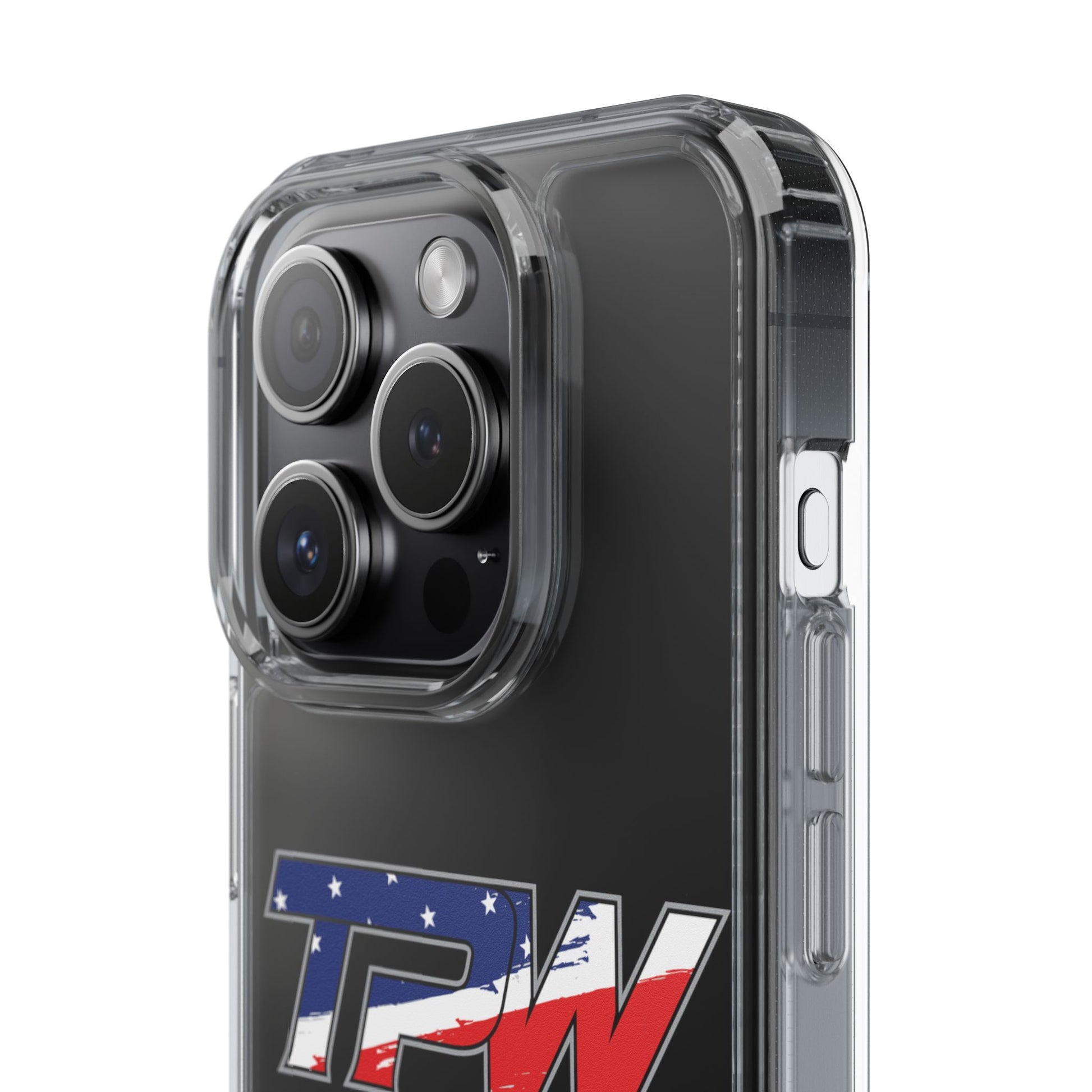 Team Porcelli Wrestling Clear Phone Case — TPN Logo with American Flag Accent