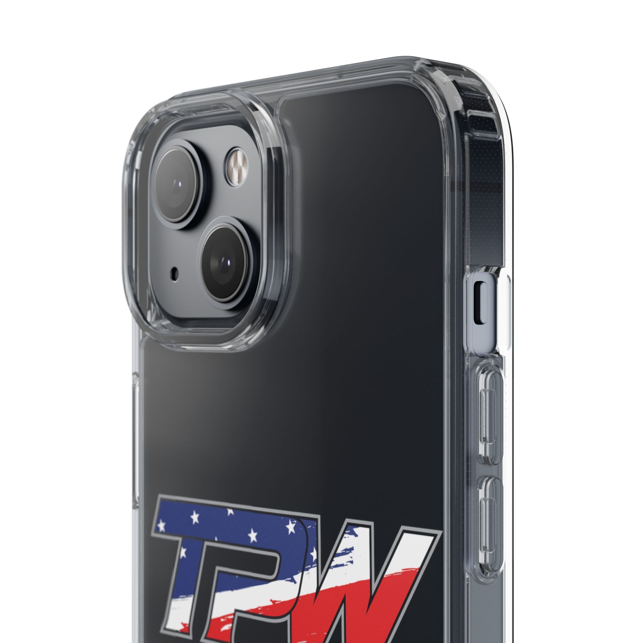 Team Porcelli Wrestling Clear Phone Case — TPN Logo with American Flag Accent