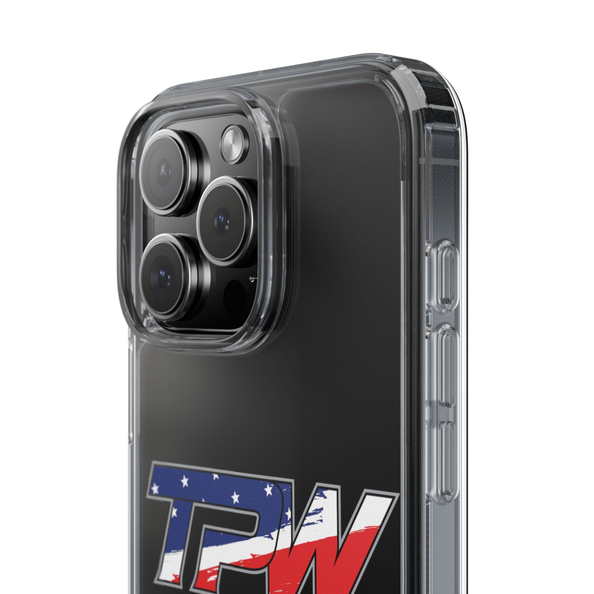 Team Porcelli Wrestling Clear Phone Case — TPN Logo with American Flag Accent
