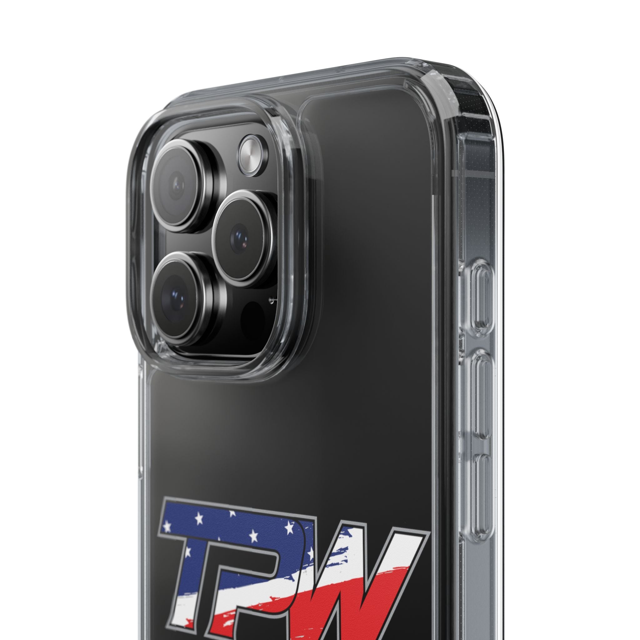 Team Porcelli Wrestling Clear Phone Case — TPN Logo with American Flag Accent
