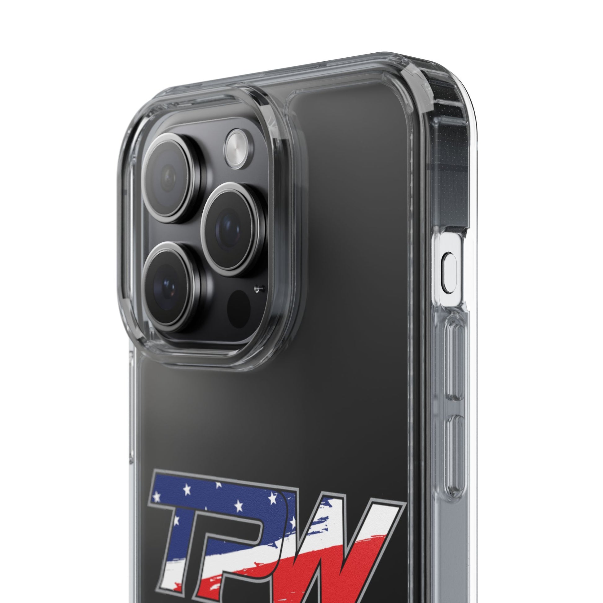 Team Porcelli Wrestling Clear Phone Case — TPN Logo with American Flag Accent