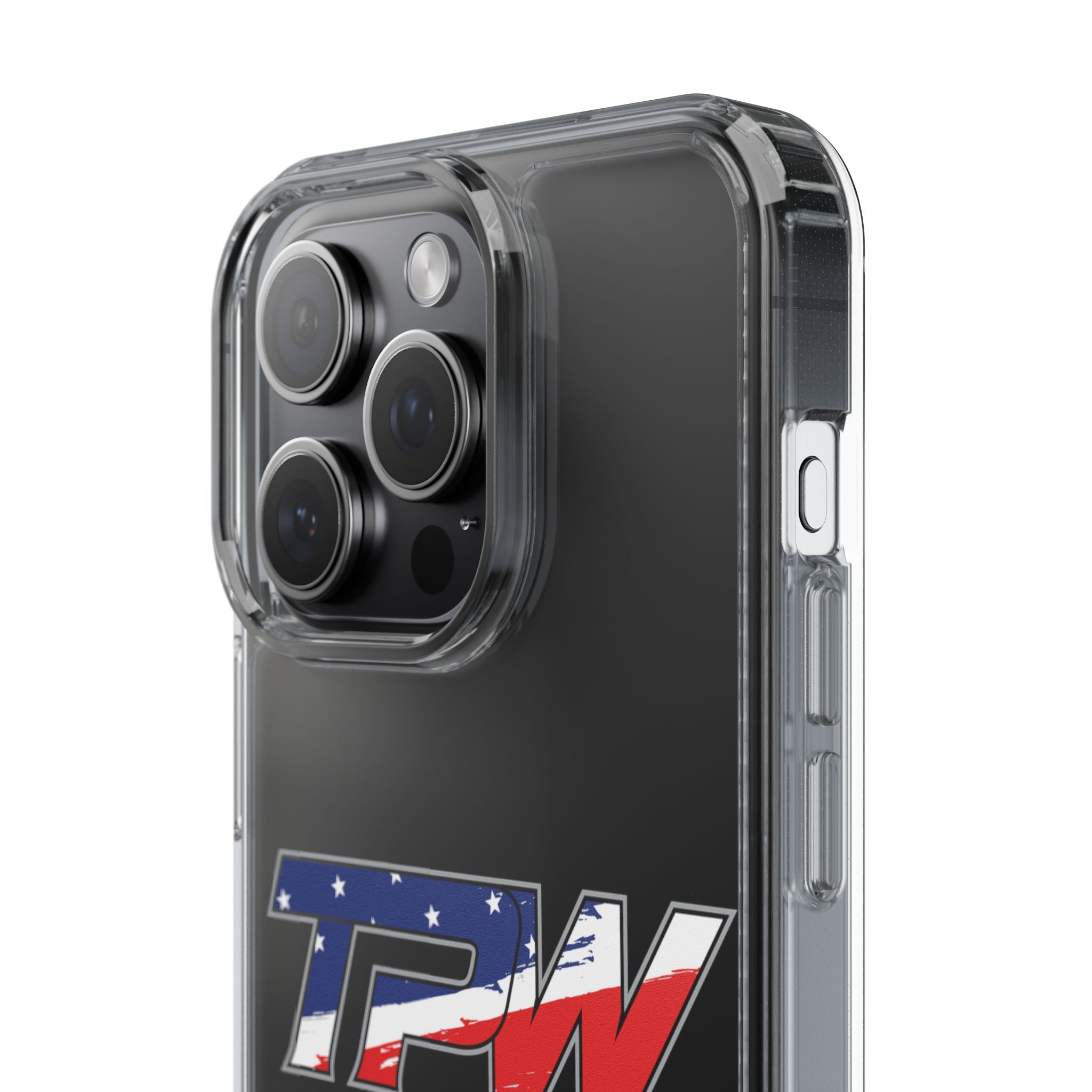 Team Porcelli Wrestling Clear Phone Case — TPN Logo with American Flag Accent