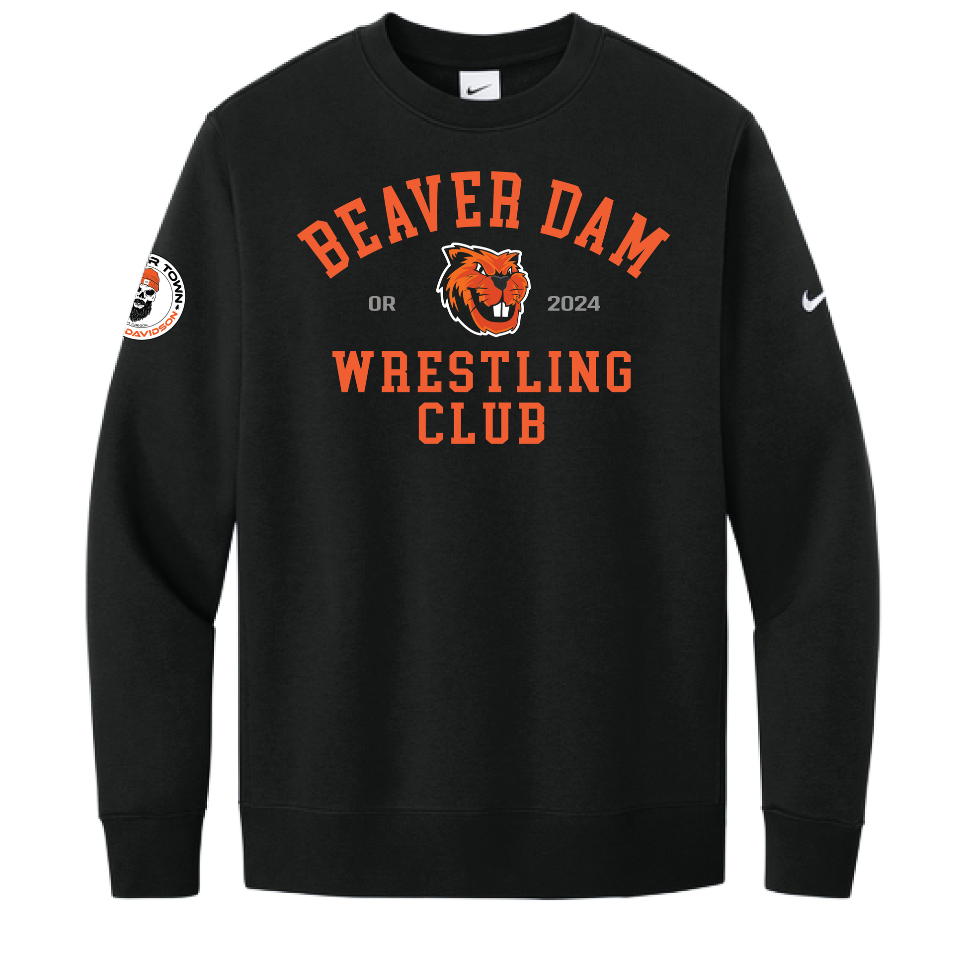 Nike Club Fleece Sleeve Swoosh Crew — BEAVER DAM