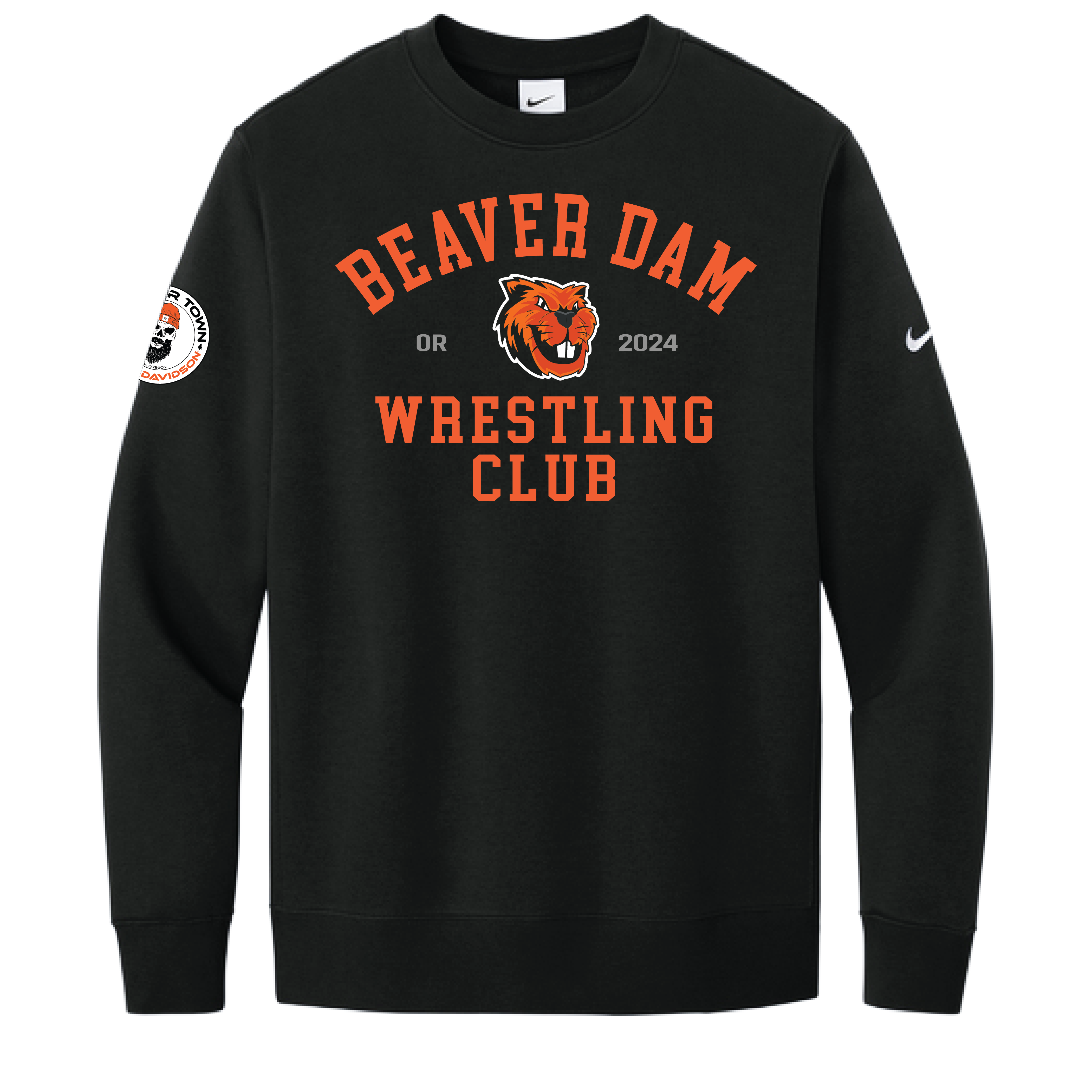 Nike Club Fleece Sleeve Swoosh Crew — BEAVER DAM