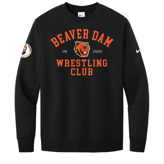 Nike Club Fleece Sleeve Swoosh Crew — BEAVER DAM