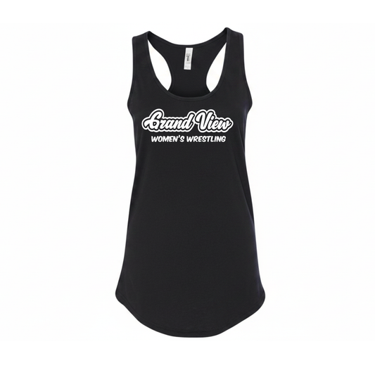 Women's Ideal Racerback Tank PUFF Print