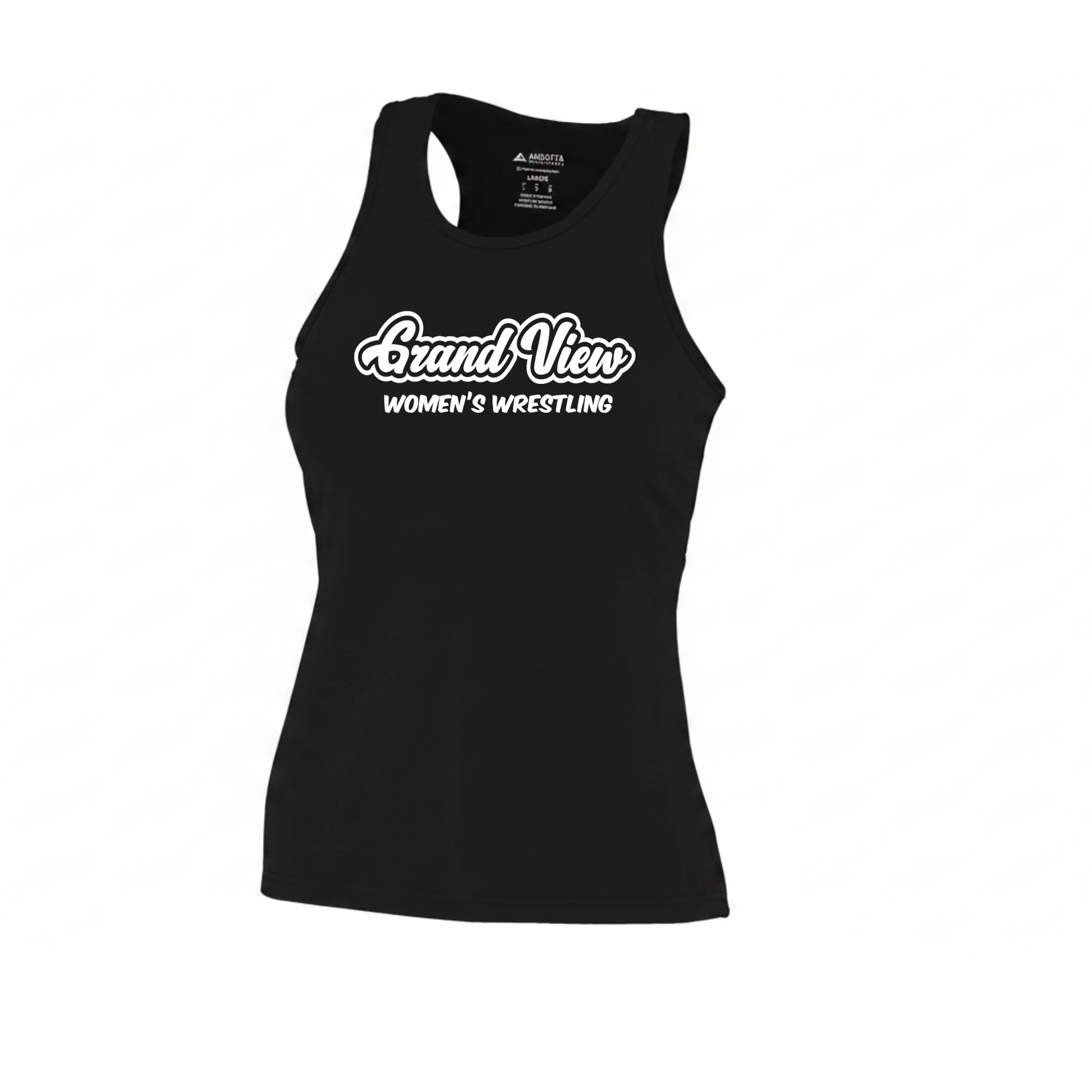 Ladies Poly/Spandex Solid Racerback Tank PUFF Print