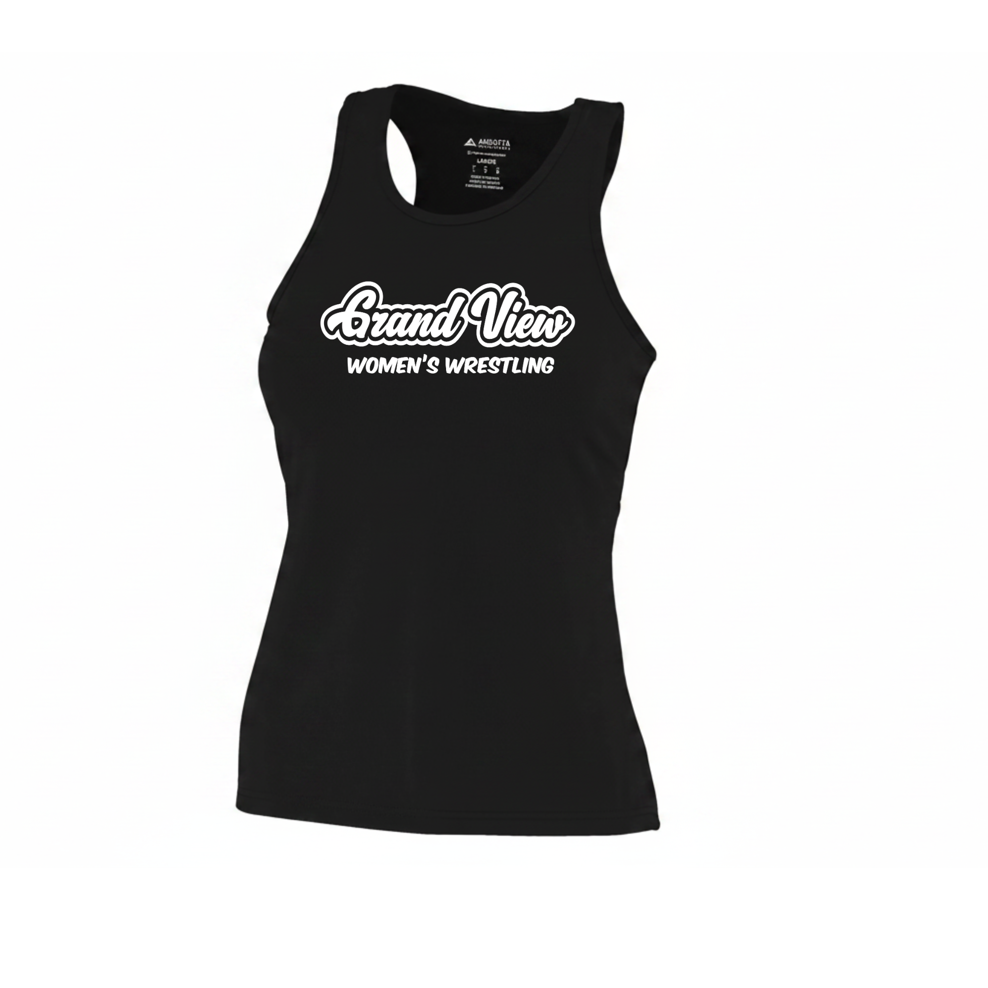 Ladies Poly/Spandex Solid Racerback Tank PUFF Print