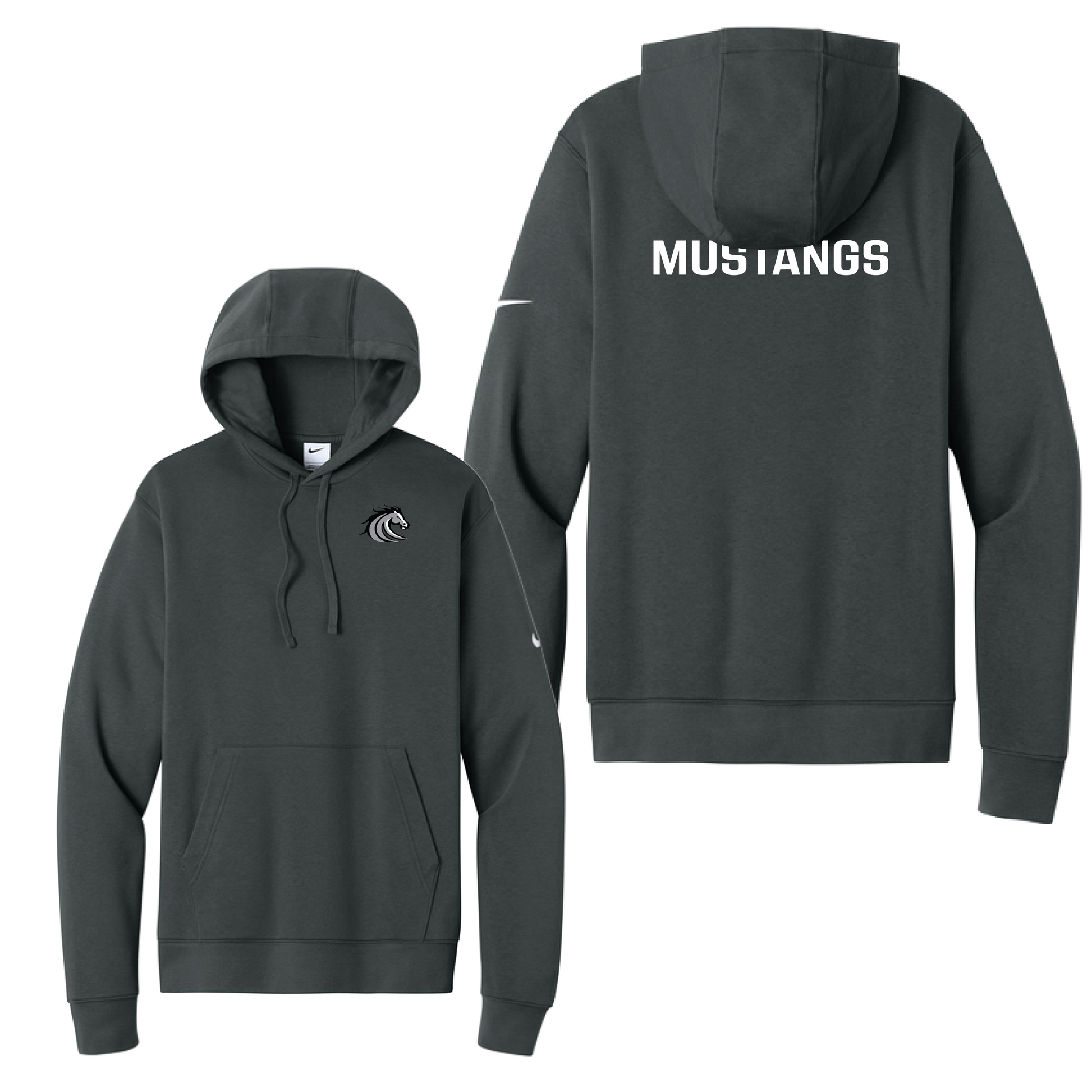 Nike Club Fleece Sleeve Swoosh Pullover Hoodie Mustangs