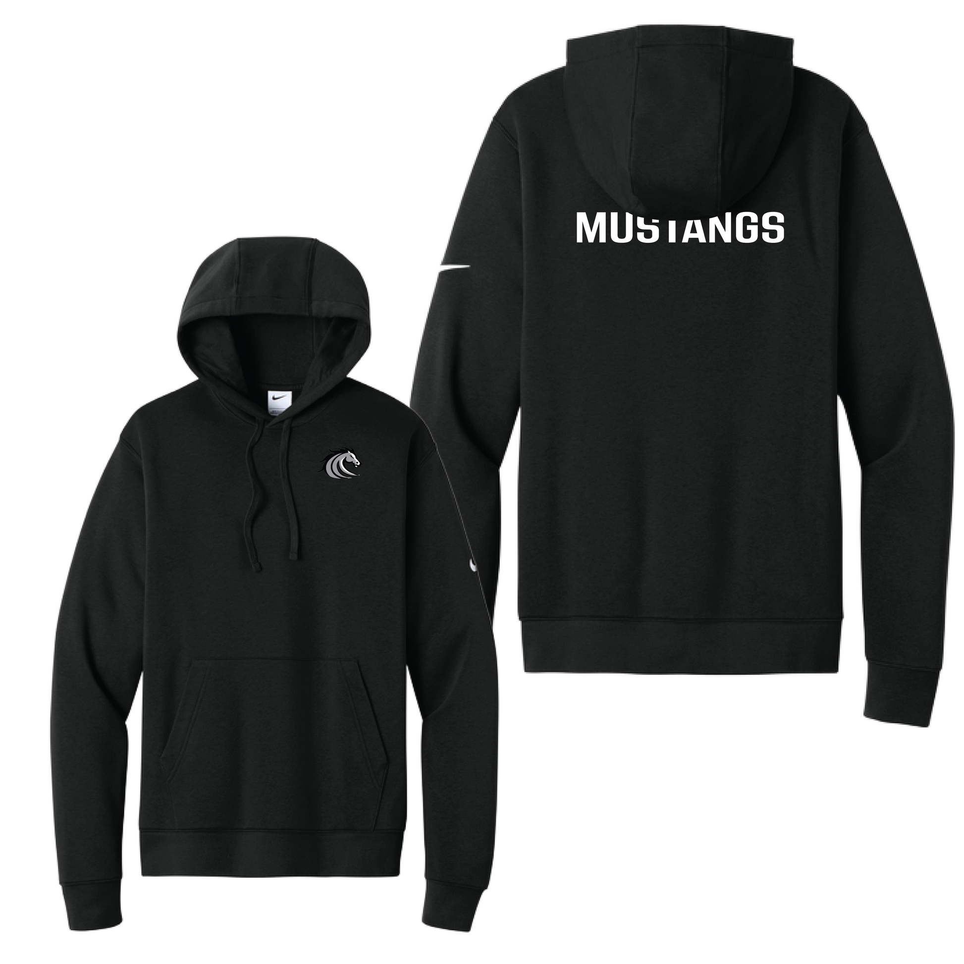Nike Club Fleece Sleeve Swoosh Pullover Hoodie Mustangs