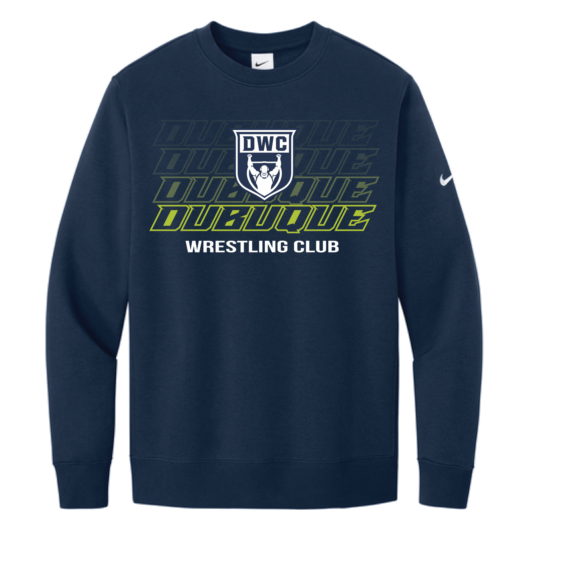 Nike Club Fleece Sleeve Swoosh Crew