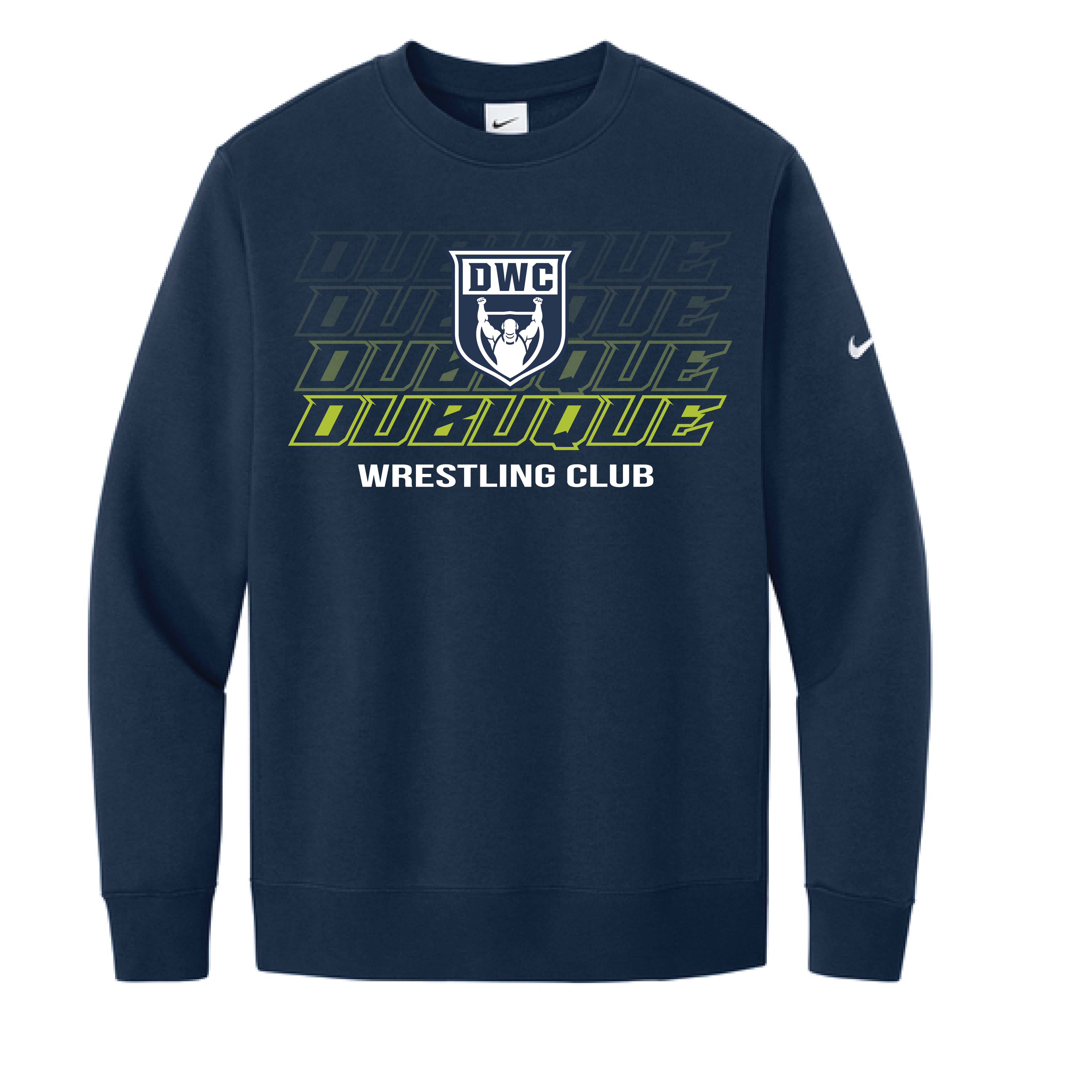 Nike Club Fleece Sleeve Swoosh Crew