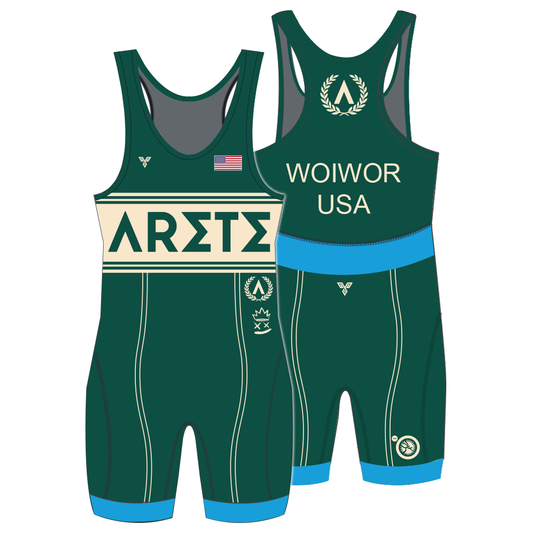 ARETE - YERA Youth/Adult Combat Premier Singlet - GREEN