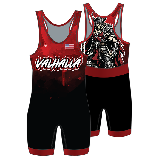 VALHALLA - Women's Girls/Women YERA Axis Singlet - Blood Red
