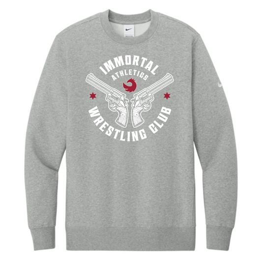 Nike Club Fleece Sleeve Swoosh Crew