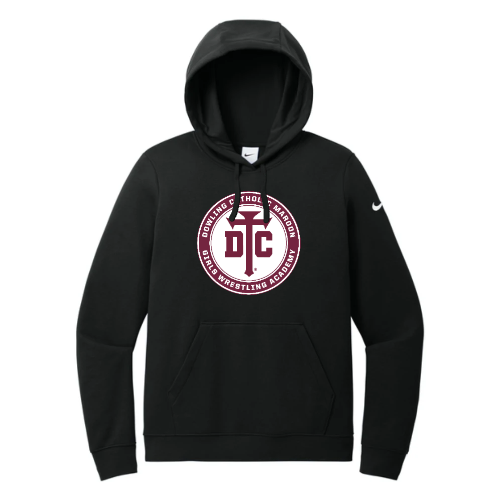 Nike Women's Club Fleece Sleeve Swoosh Pullover Hoodie