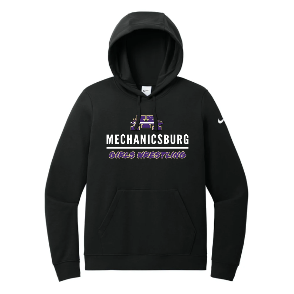 Nike Women's Club Fleece Sleeve Swoosh Pullover Hoodie