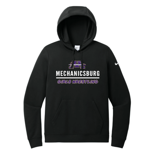 Nike Women's Club Fleece Sleeve Swoosh Pullover Hoodie